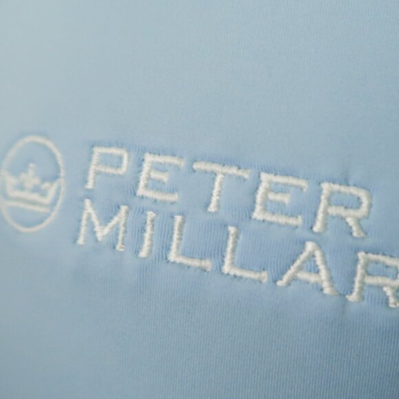 Peter Millar Summer Comfort Lt Blue Stretch Polo (L) ⛳️ - Picture 1 of 6